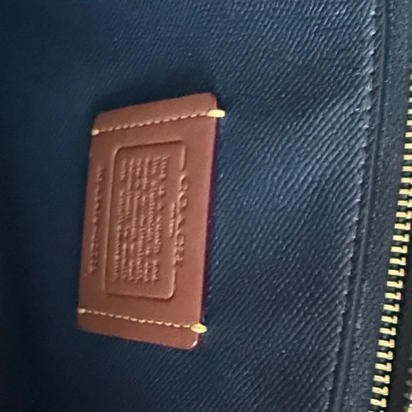 Coach Navy Cherry Print Mollie bag with Pink & Red Accents - Picture 4 of 6